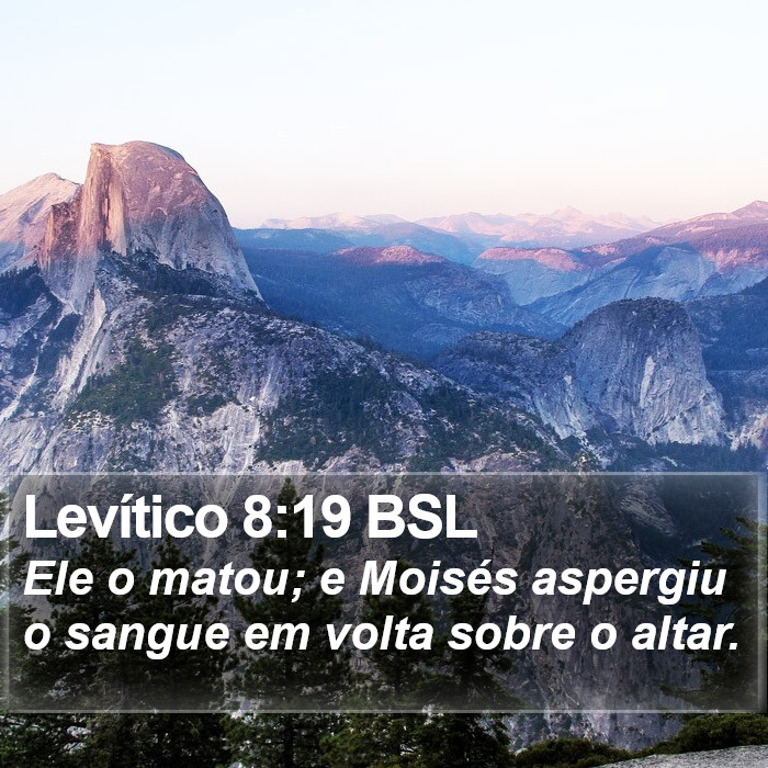 Levítico 8:19 BSL Bible Study