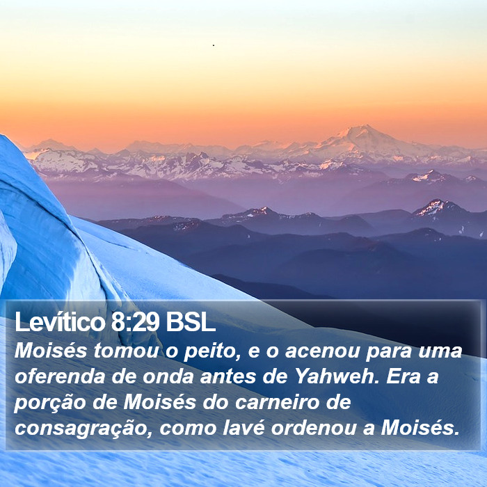 Levítico 8:29 BSL Bible Study