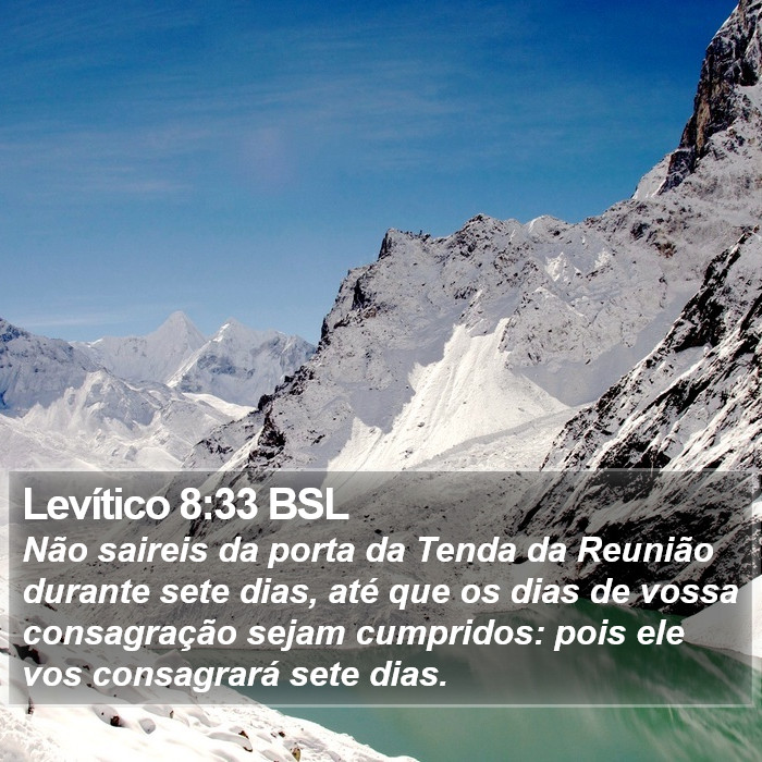 Levítico 8:33 BSL Bible Study