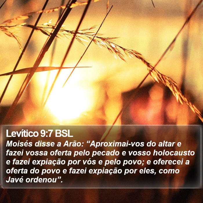 Levítico 9:7 BSL Bible Study