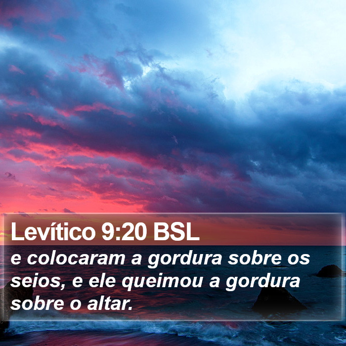 Levítico 9:20 BSL Bible Study