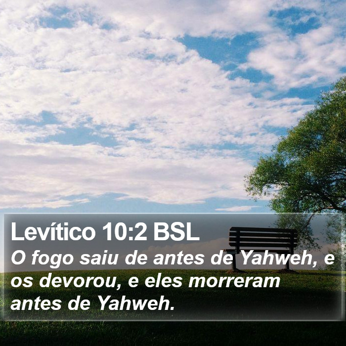 Levítico 10:2 BSL Bible Study