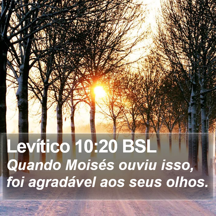 Levítico 10:20 BSL Bible Study