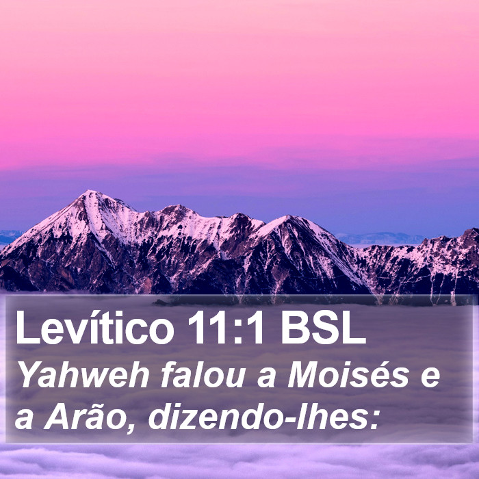 Levítico 11:1 BSL Bible Study