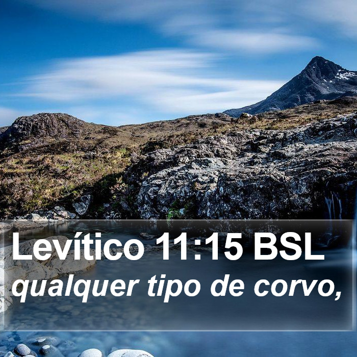 Levítico 11:15 BSL Bible Study