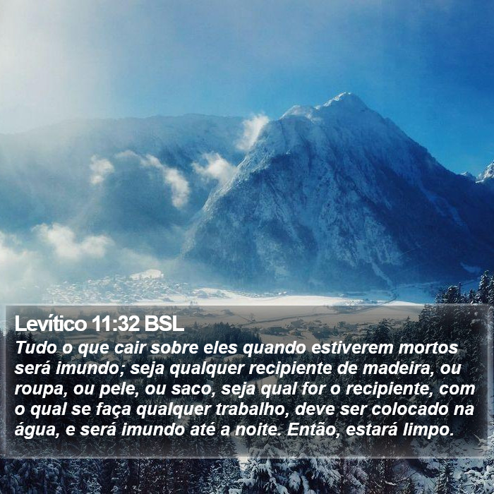 Levítico 11:32 BSL Bible Study