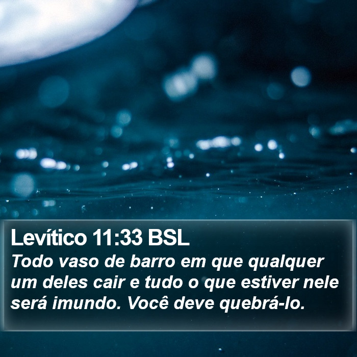 Levítico 11:33 BSL Bible Study