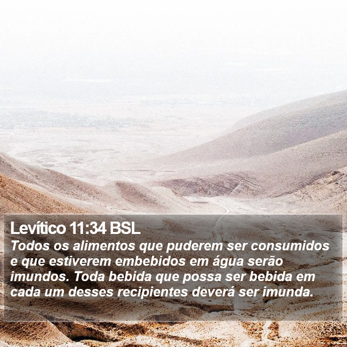 Levítico 11:34 BSL Bible Study