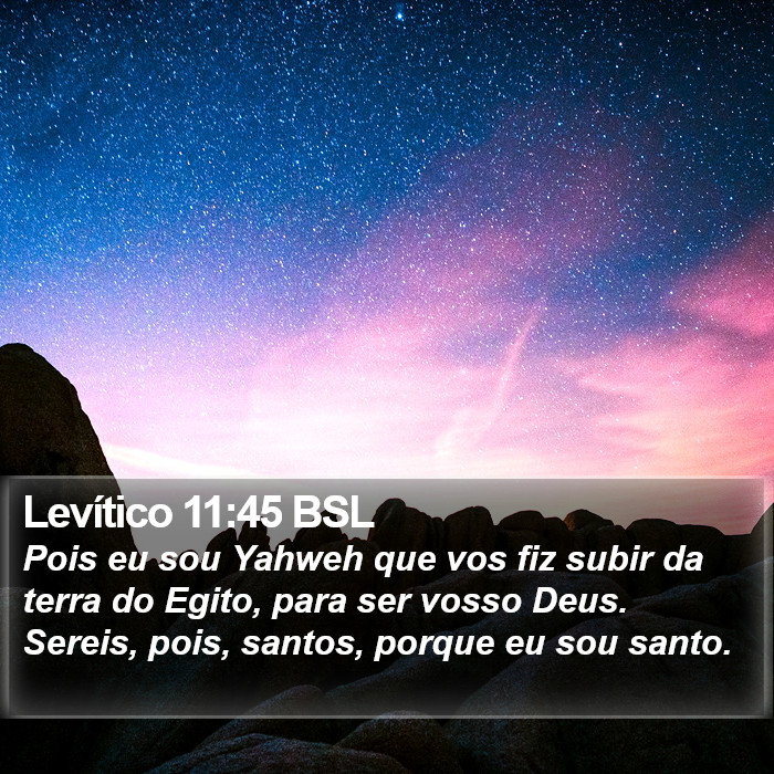 Levítico 11:45 BSL Bible Study