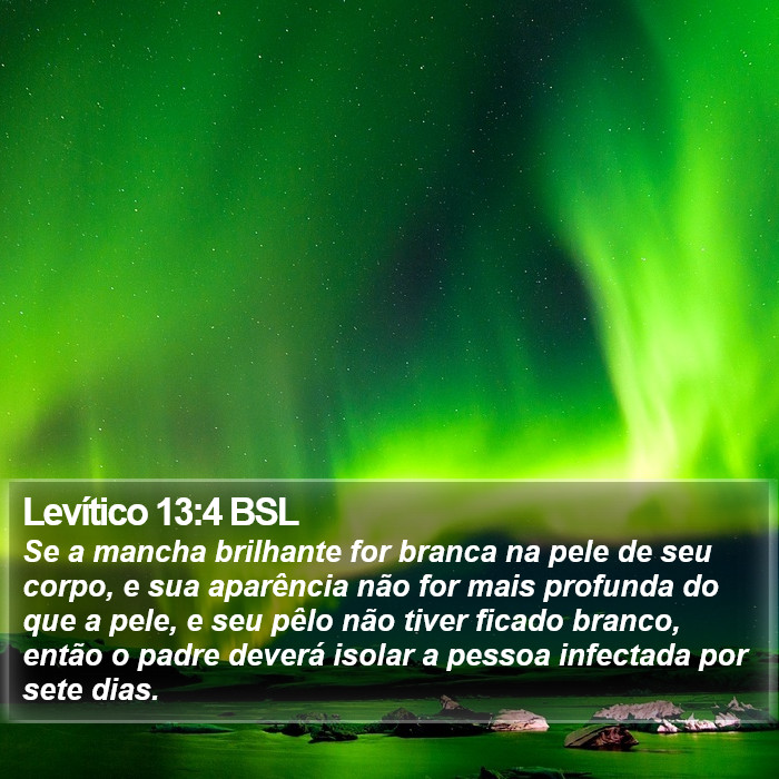 Levítico 13:4 BSL Bible Study