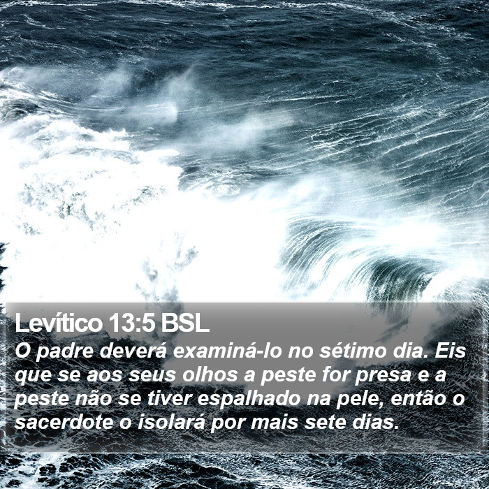 Levítico 13:5 BSL Bible Study
