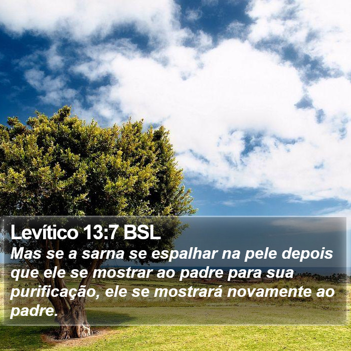 Levítico 13:7 BSL Bible Study