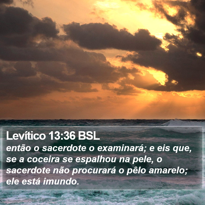 Levítico 13:36 BSL Bible Study