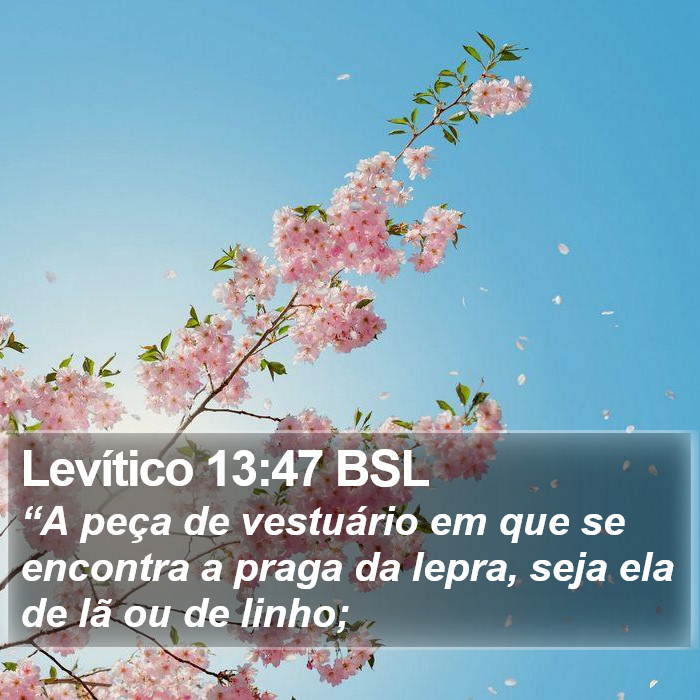 Levítico 13:47 BSL Bible Study