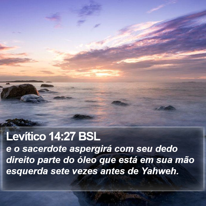 Levítico 14:27 BSL Bible Study