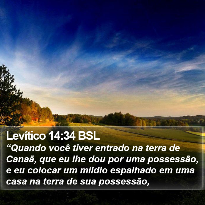 Levítico 14:34 BSL Bible Study