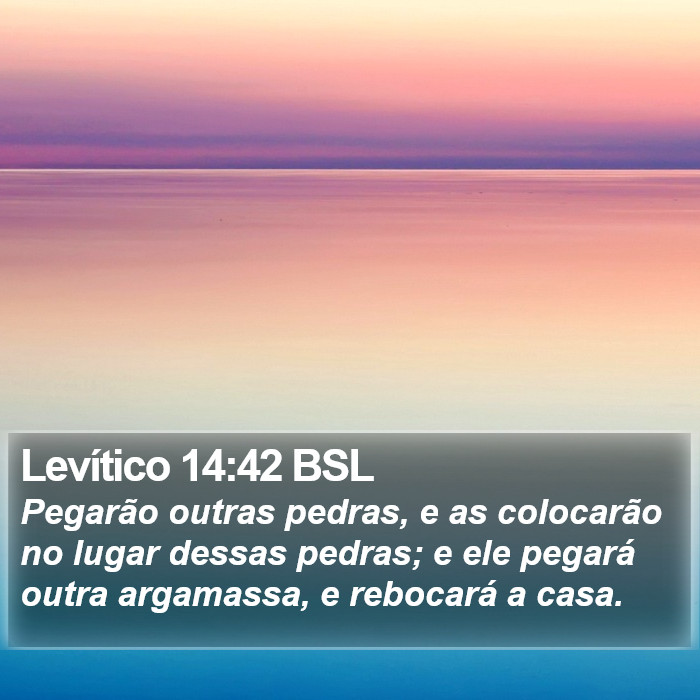 Levítico 14:42 BSL Bible Study