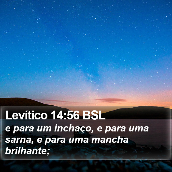 Levítico 14:56 BSL Bible Study