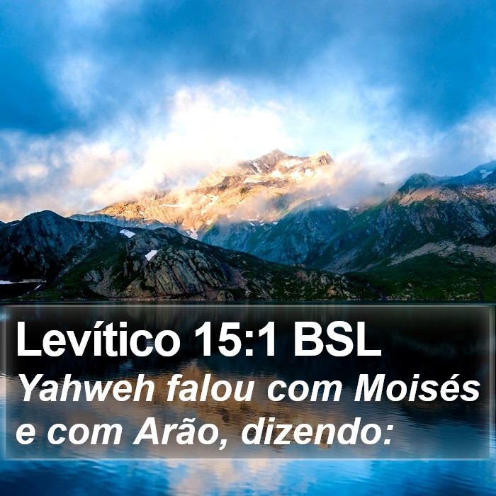 Levítico 15:1 BSL Bible Study