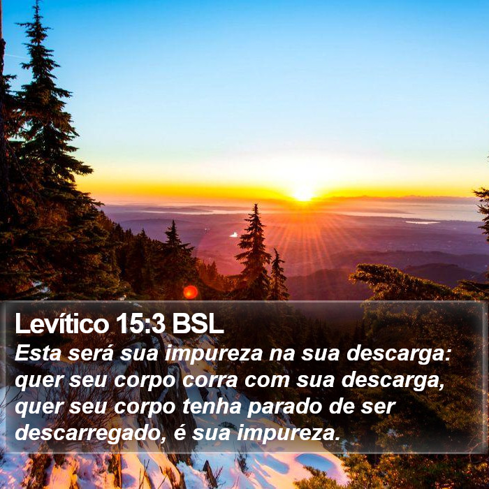 Levítico 15:3 BSL Bible Study