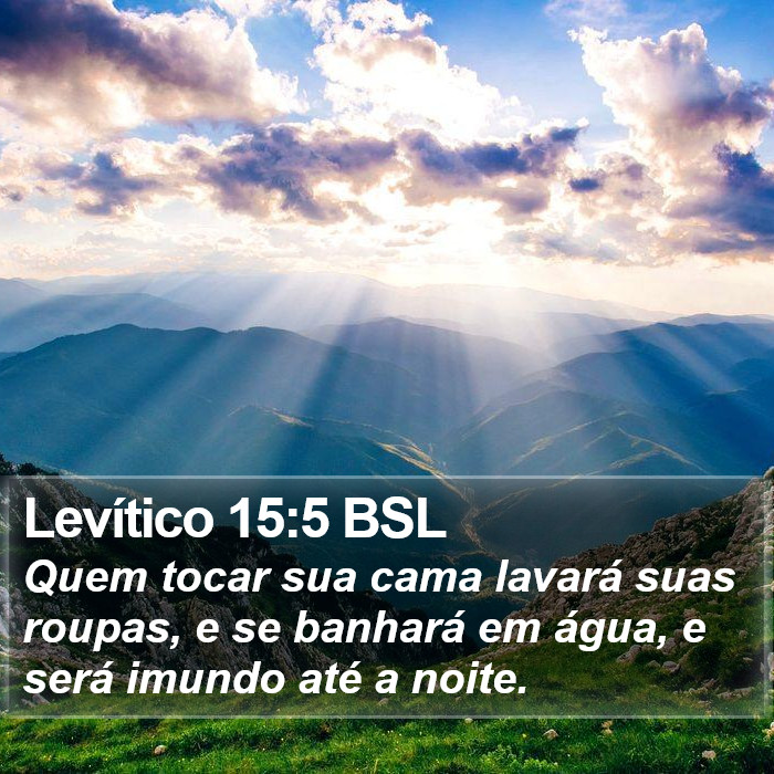 Levítico 15:5 BSL Bible Study