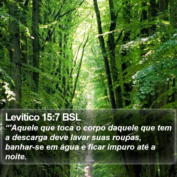 Levítico 15:7 BSL Bible Study