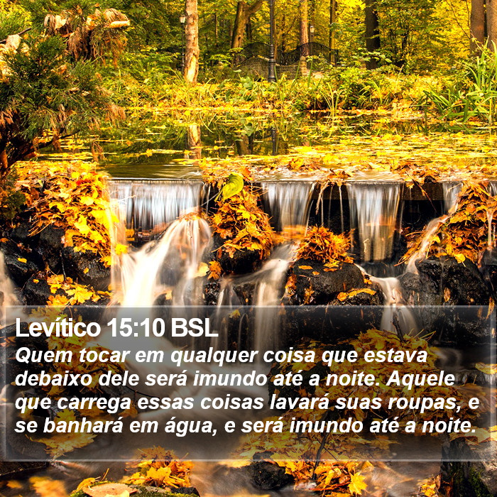 Levítico 15:10 BSL Bible Study