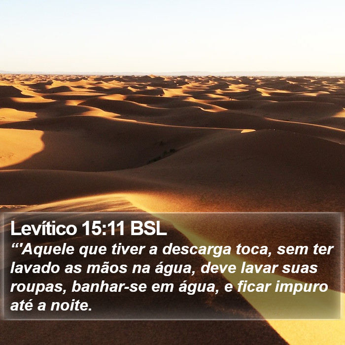 Levítico 15:11 BSL Bible Study