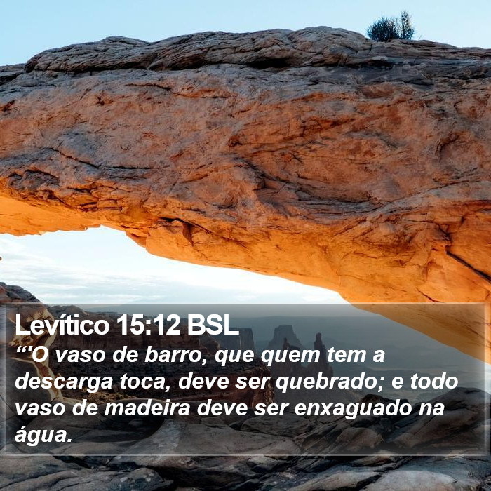 Levítico 15:12 BSL Bible Study