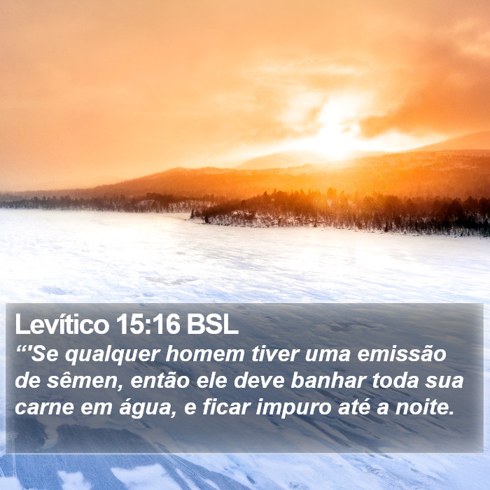 Levítico 15:16 BSL Bible Study