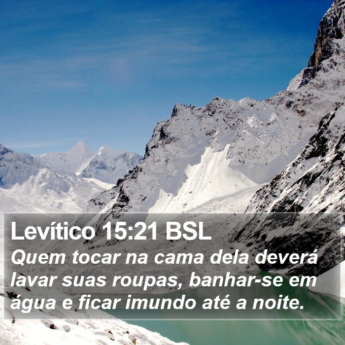 Levítico 15:21 BSL Bible Study