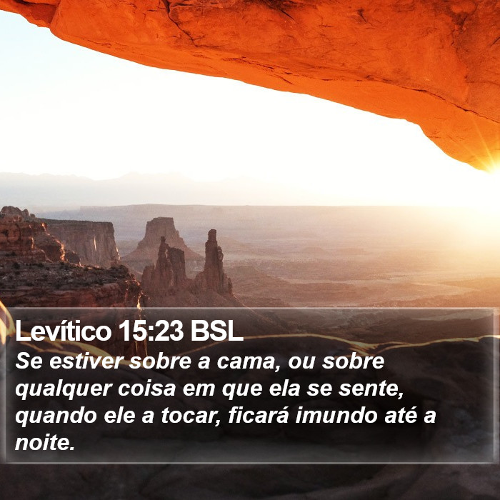 Levítico 15:23 BSL Bible Study