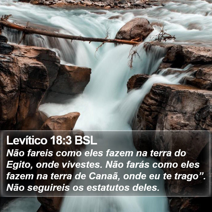 Levítico 18:3 BSL Bible Study