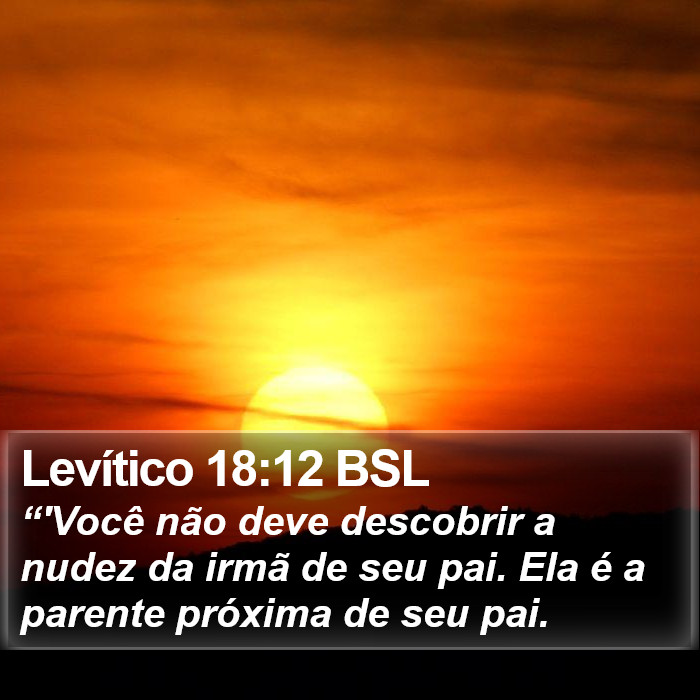 Levítico 18:12 BSL Bible Study