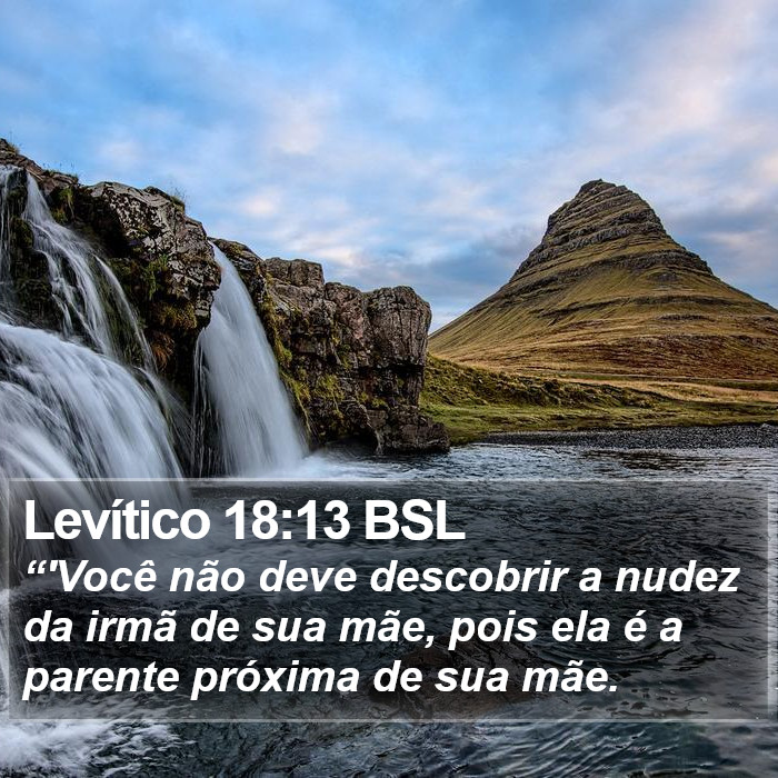 Levítico 18:13 BSL Bible Study