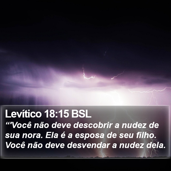 Levítico 18:15 BSL Bible Study