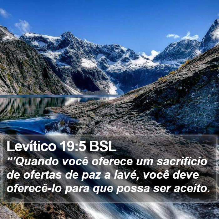 Levítico 19:5 BSL Bible Study