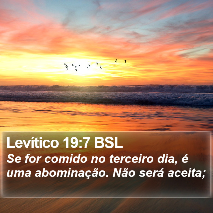 Levítico 19:7 BSL Bible Study