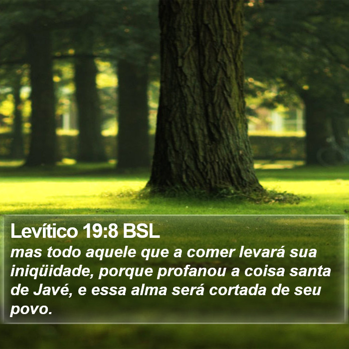 Levítico 19:8 BSL Bible Study