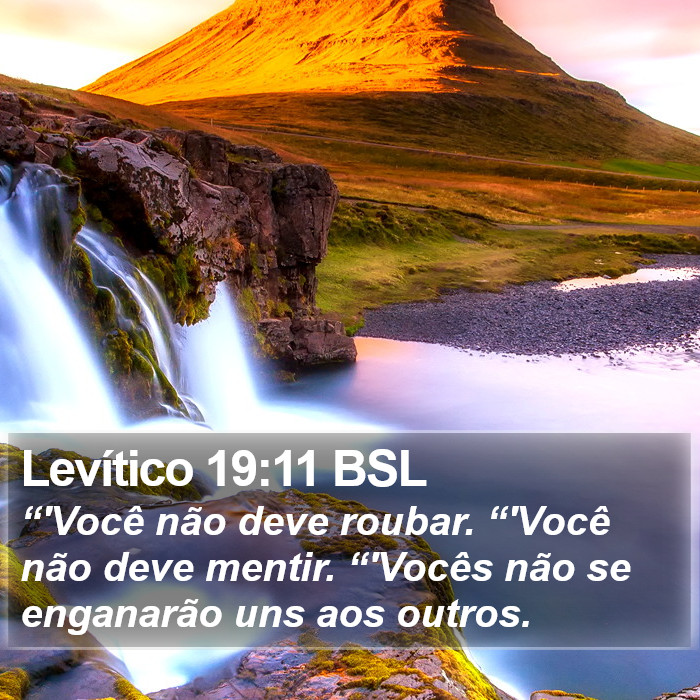 Levítico 19:11 BSL Bible Study