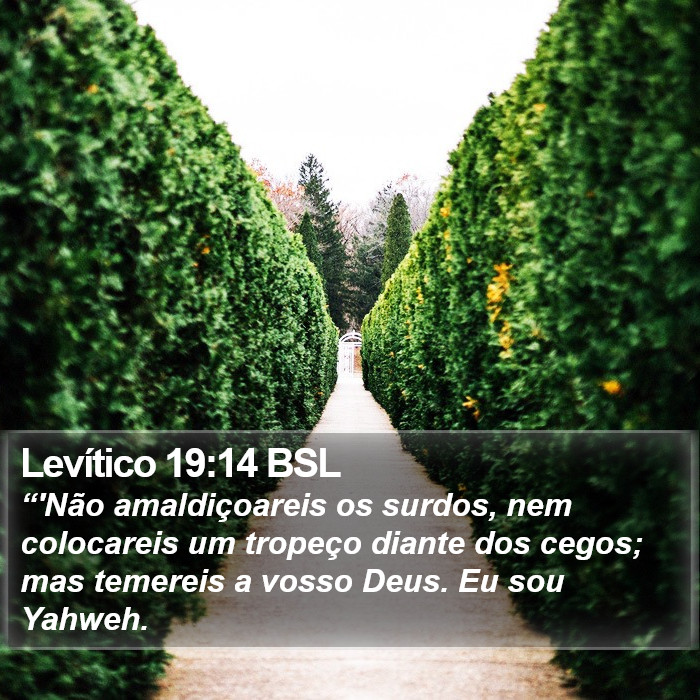 Levítico 19:14 BSL Bible Study