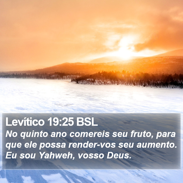 Levítico 19:25 BSL Bible Study