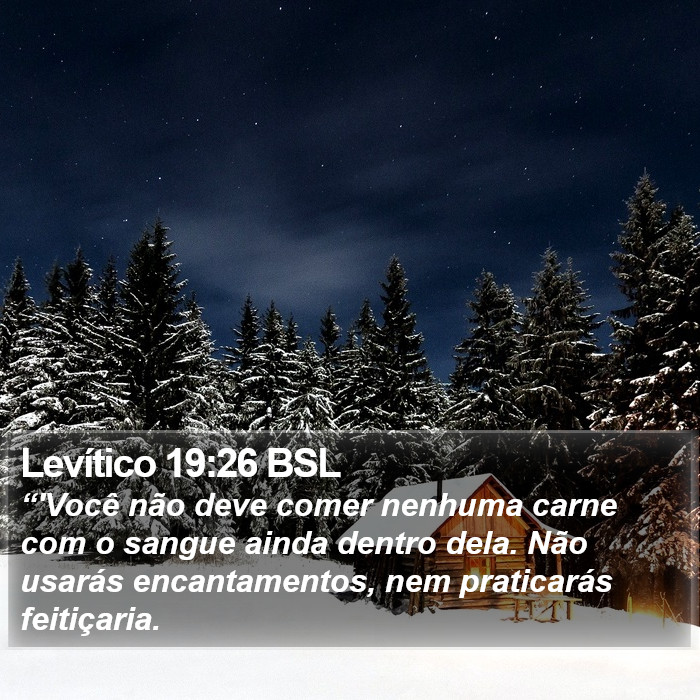 Levítico 19:26 BSL Bible Study