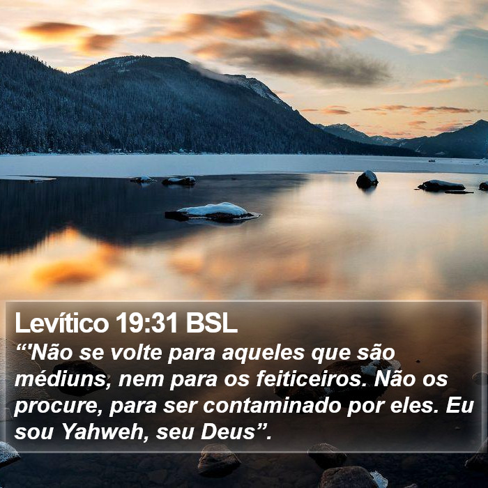 Levítico 19:31 BSL Bible Study