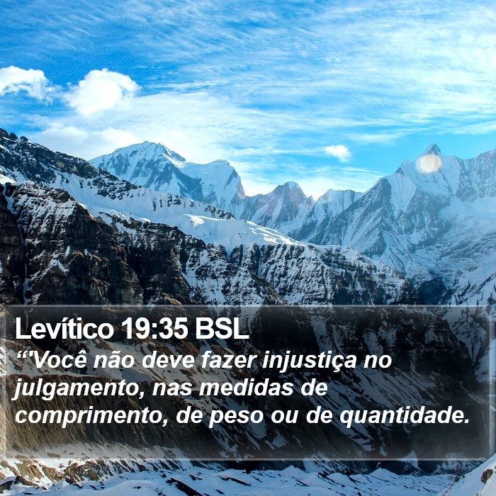 Levítico 19:35 BSL Bible Study