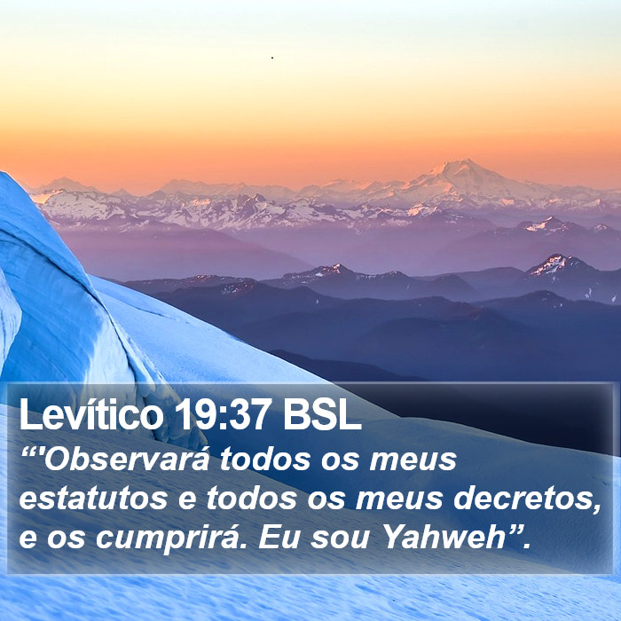 Levítico 19:37 BSL Bible Study