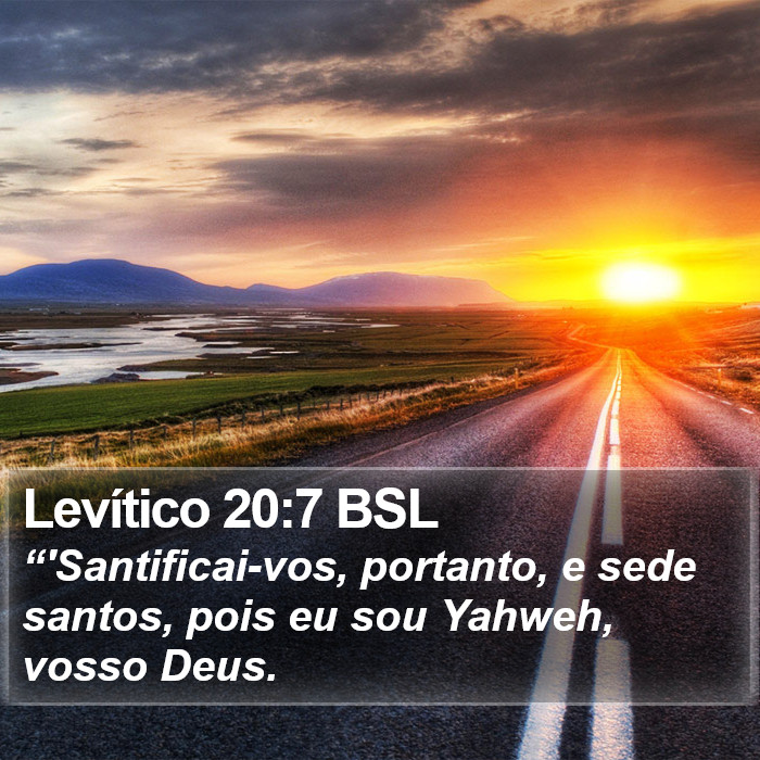 Levítico 20:7 BSL Bible Study