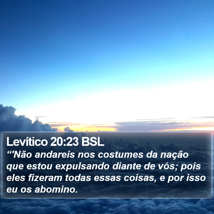 Levítico 20:23 BSL Bible Study