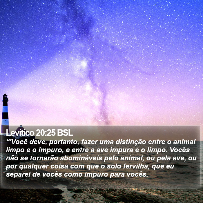 Levítico 20:25 BSL Bible Study