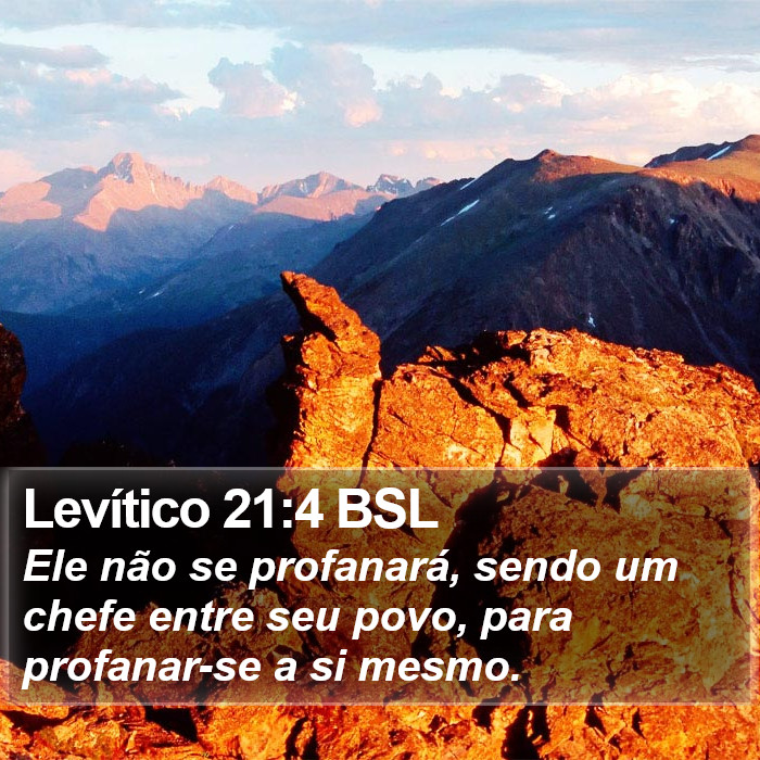 Levítico 21:4 BSL Bible Study